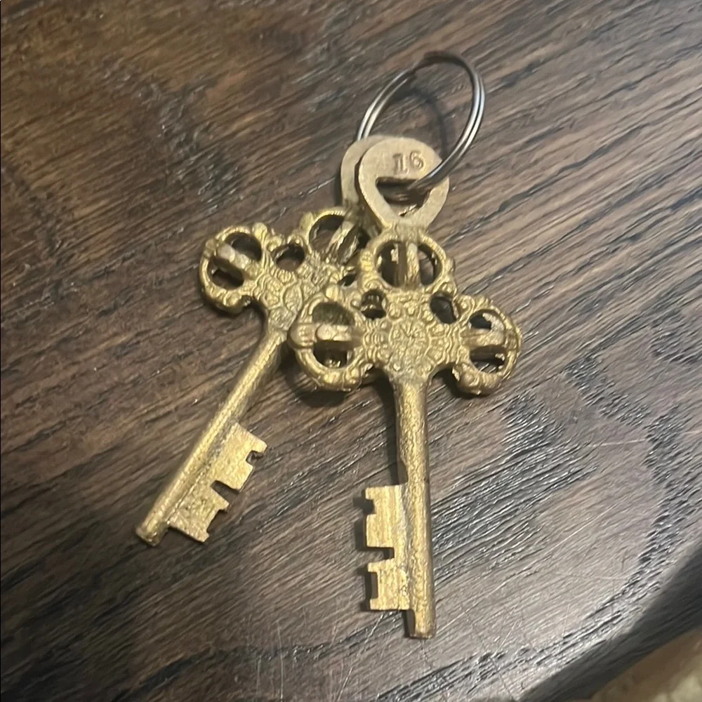 Gold Fish-Shaped Padlock with Keys - Picture 4 of 4